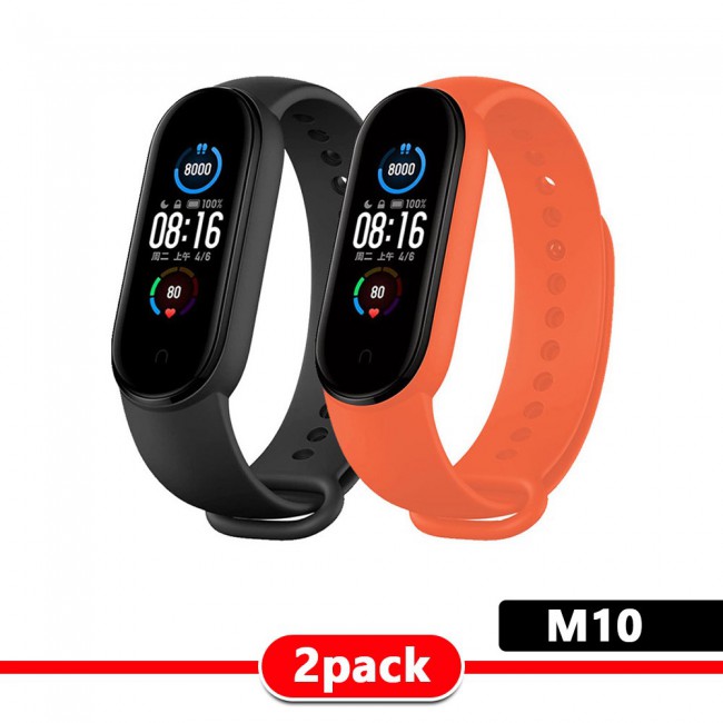 2Pack Xiaomi Mi Band 5 and Mi Band 6 Replacement Silicone Band - Multi Colors