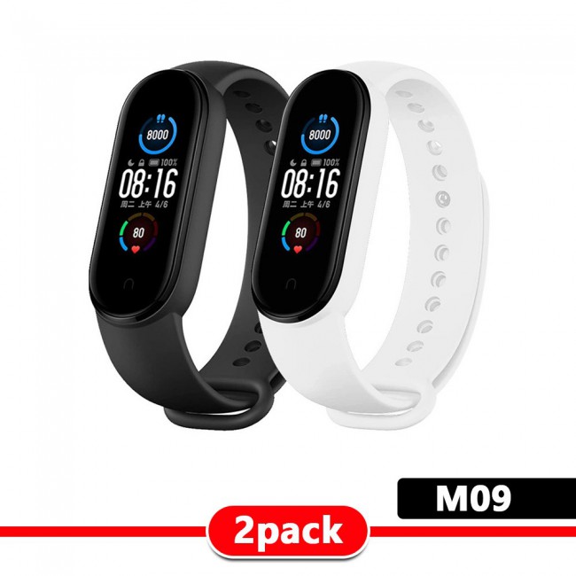 2Pack Xiaomi Mi Band 5 and Mi Band 6 Replacement Silicone Band - Multi Colors