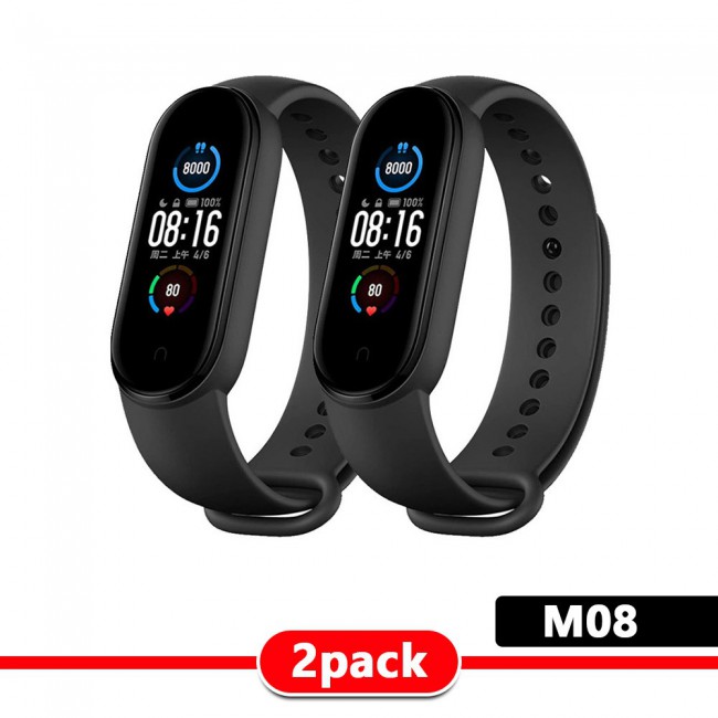2Pack Xiaomi Mi Band 5 and Mi Band 6 Replacement Silicone Band - Multi Colors