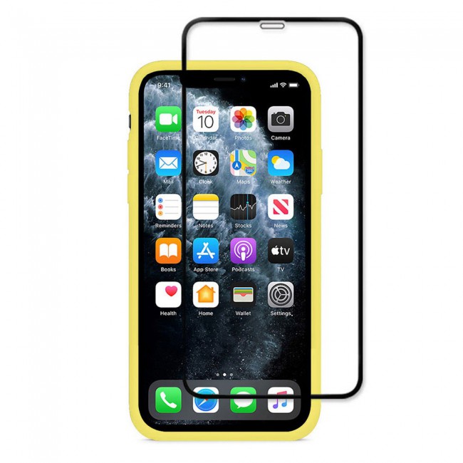 Margoun 2Pack Apple iPhone 12 Pro Max Silicone Case Cover and 3D Screen Protector - Yellow