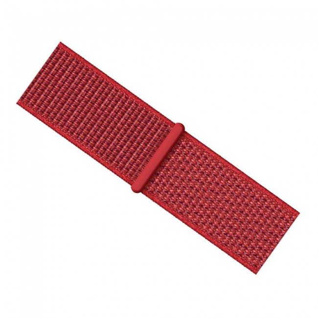 Apple Watch Band 42-44-45mm Fine Woven Nylon Sport Strap Henlein Series by Margoun - 2-Pack Black and Red