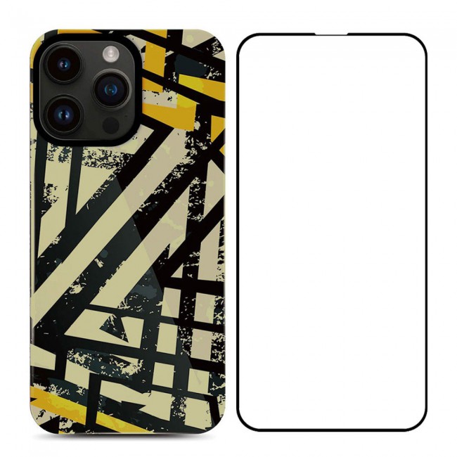 MARGOUN 2 Packs For iPhone 14 Pro Max Case and Screen Protector Flower Graphic Hd Patterned Cover -J5