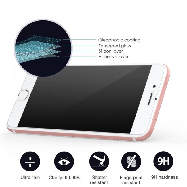 3Pack Apple iPhone 7 Plus and 8 Plus Tempered Glass Screen Protector Ultimate by Margoun - Clear