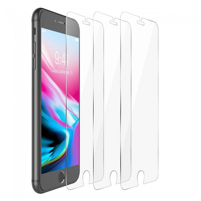3Pack Apple iPhone 7 Plus and 8 Plus Tempered Glass Screen Protector Ultimate by Margoun - Clear
