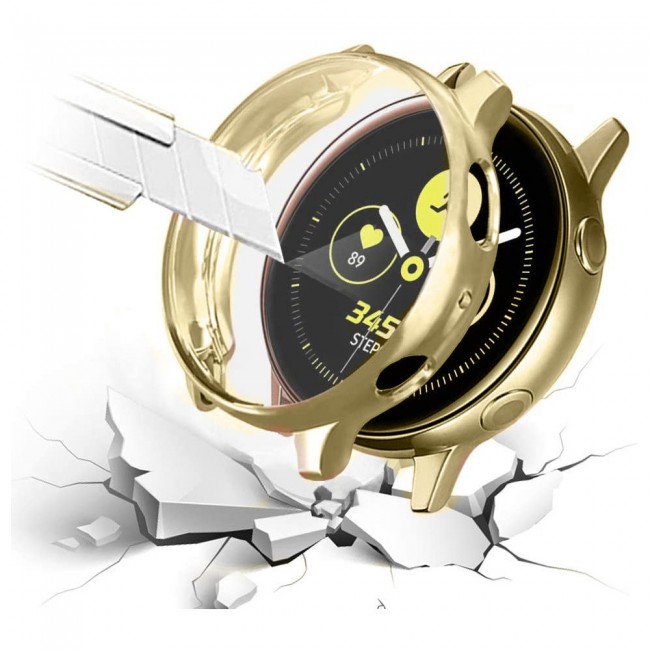 3Pack Margoun Case for Samsung Galaxy Watch Active 2 44mm - Gold Black Silver