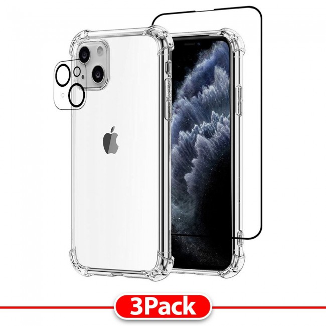 3Pack iPhone 13 Lens Protector and Gorilla Case Cover and 3D Screen Protector by Margoun