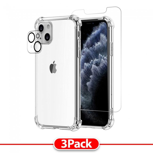 3Pack iPhone 13 Lens Protector and Gorilla Case Cover and Screen Protector by Margoun