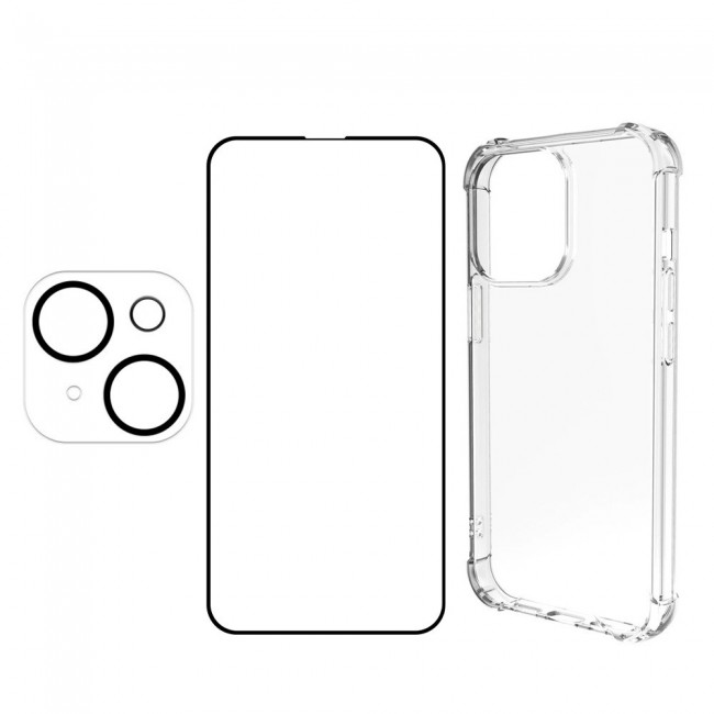 3Pack iPhone 13 Mini Lens Protector and Gorilla Case Cover and 3D Screen Protector by Margoun