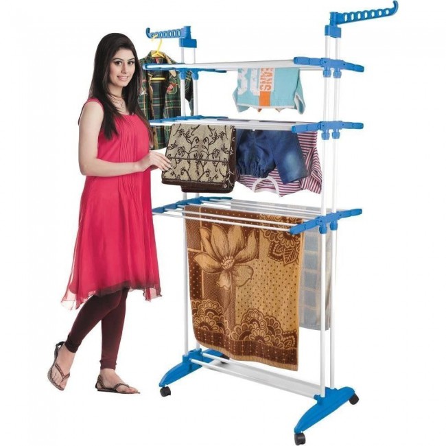 Margoun 3-Layer Stainless Steel Folding Hanger and Dryer Stand Capacity 40Kg