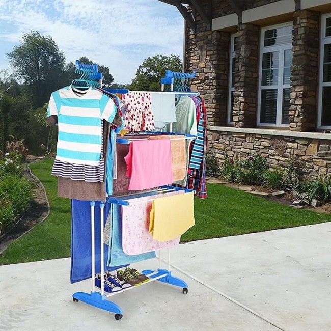 Margoun 3-Layer Stainless Steel Folding Hanger and Dryer Stand Capacity 40Kg