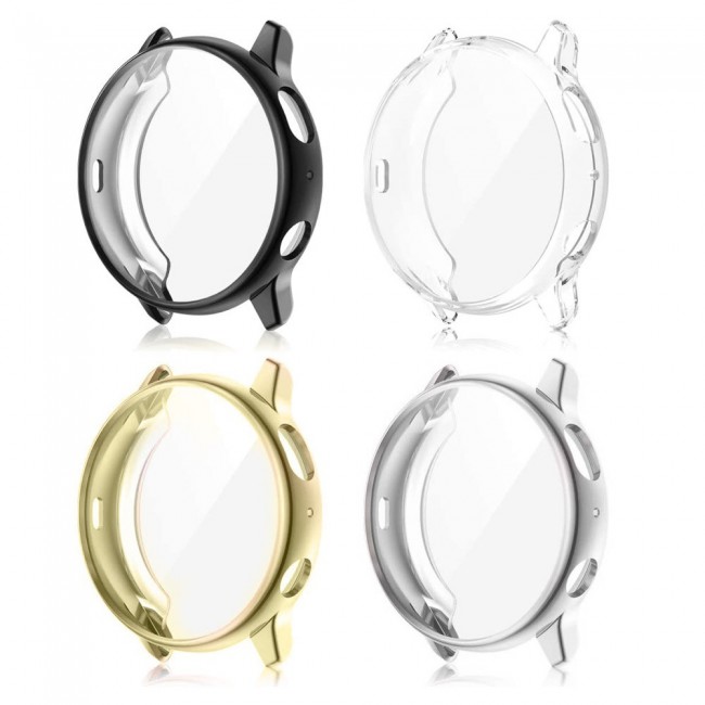 4Pack Margoun Case for Samsung Galaxy Watch Active 2 44mm - Clear Gold Black Silver