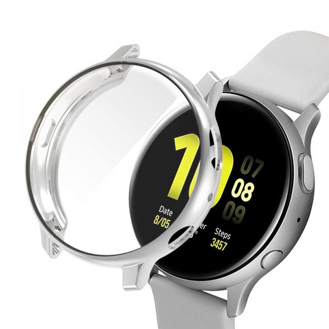 4Pack Margoun Case for Samsung Galaxy Watch Active 2 44mm - Clear Gold Black Silver
