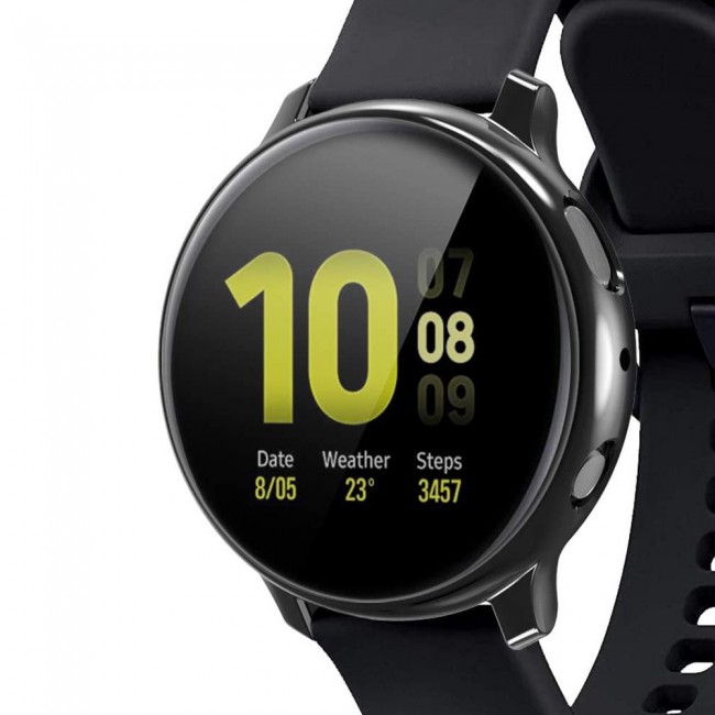4Pack Margoun Case for Samsung Galaxy Watch Active 2 44mm - Clear Gold Black Silver