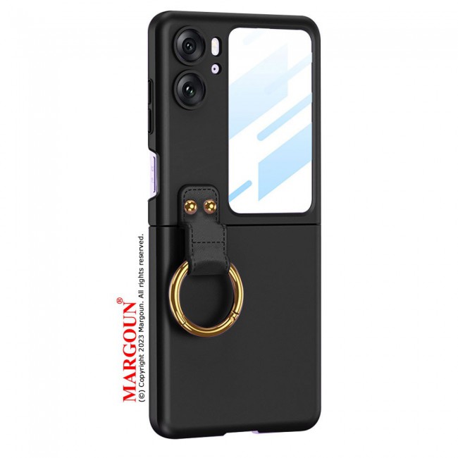 MARGOUN For OPPO Find N2 Flip 5G Case Ultra-thin Plastic Matte Case with Grip/Black