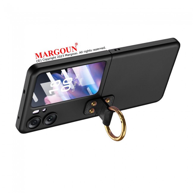 MARGOUN For OPPO Find N2 Flip 5G Case Ultra-thin Plastic Matte Case with Grip/Black