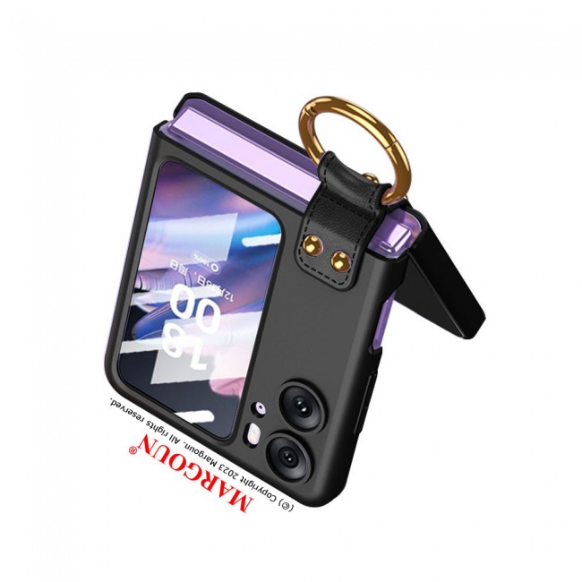 MARGOUN For OPPO Find N2 Flip 5G Case Ultra-thin Plastic Matte Case with Grip/Black
