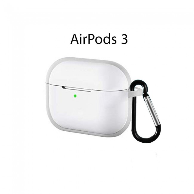 Airpods 3 Silicone Case Cover with Carabiner by Margoun - Clear - SHRD Shop