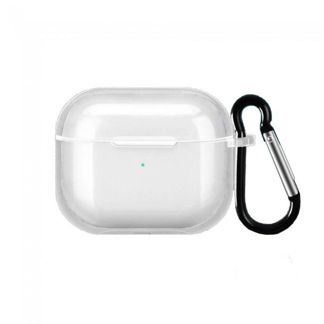 Airpods 3 Silicone Case Cover with Carabiner by Margoun - Clear - SHRD Shop