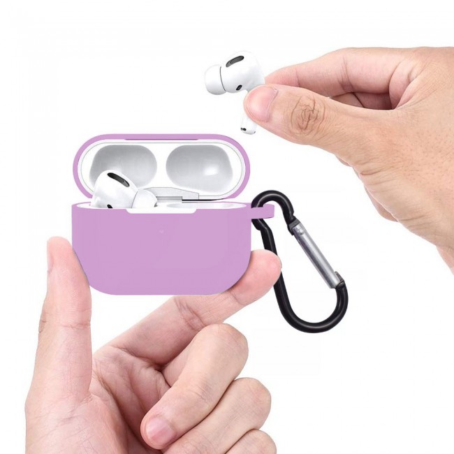 Airpods Pro Hang Silicone Case Cover - Purple