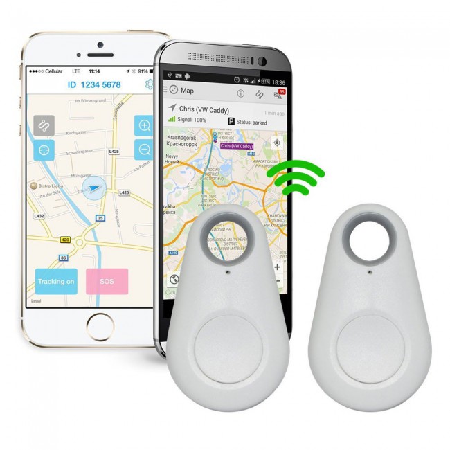 Bluetooth Anti Lost Theft Device Key Finder - White