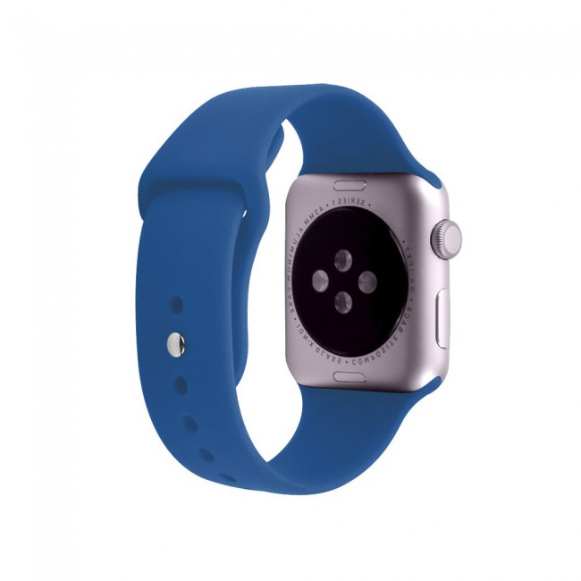 Apple Watch Band 38-40-41mm Soft Silicone Sport Strap Henlein Series by Margoun - Denim Blue