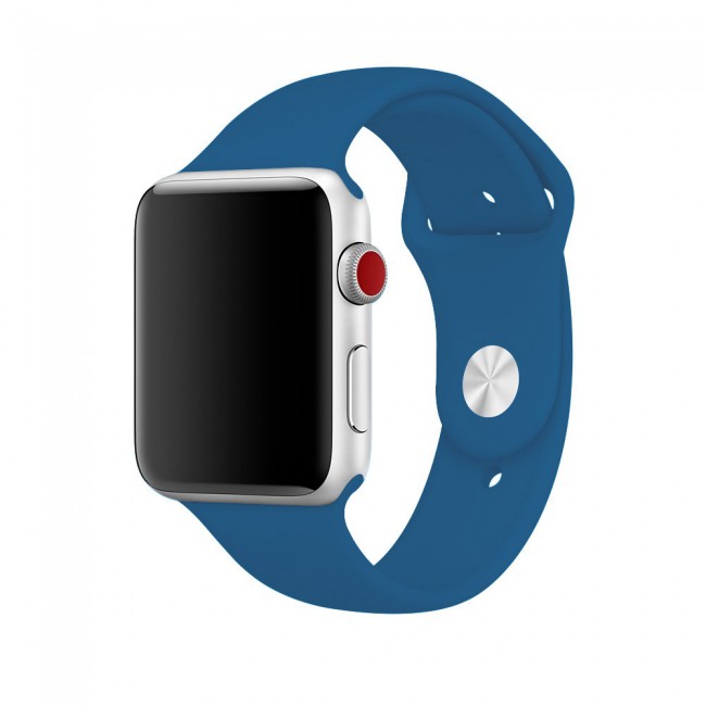 Apple Watch Band 38-40-41mm Soft Silicone Sport Strap Henlein Series by Margoun - Denim Blue