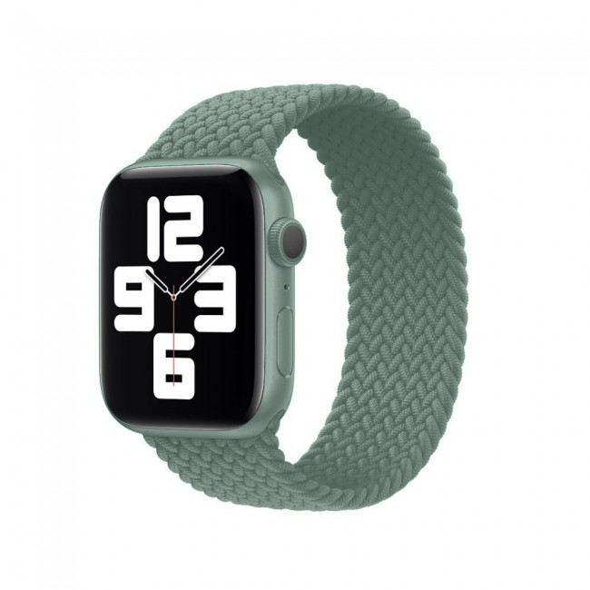 Apple Watch 38-40-41mm Yarn Braided Solo Loop Band Size S Henlein Series by Margoun - Green