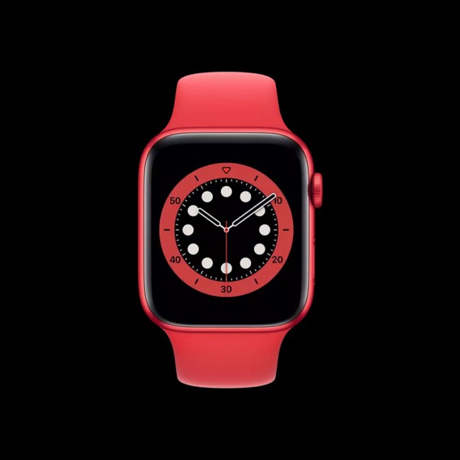 Apple Watch 42-44-45mm Size M Elastic Silicone Solo Loop Band Henlein Series by Margoun - Red