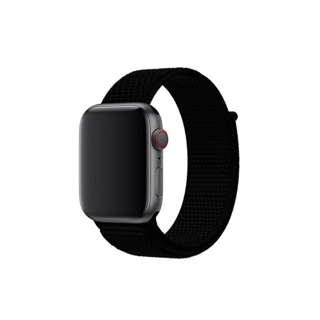 Apple Watch Band 42-44-45mm Nylon Sport Loop Strap Henlein Series by Margoun - Black