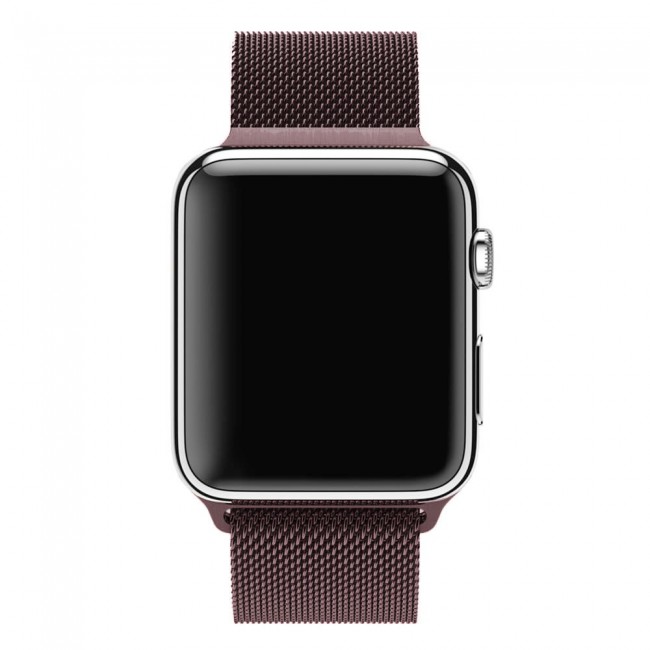 Margoun Apple Watch Band 38-40-41mm Milanese Loop Strap Henlein Series - Brown Gold