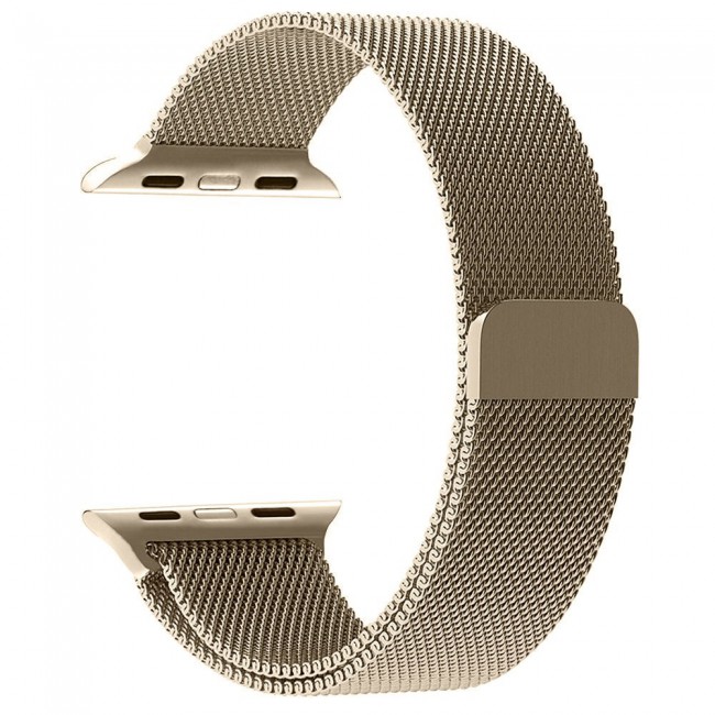 Apple Watch Band 38-40-41mm Milanese Loop Strap Henlein Series by Margoun - Champagne Gold