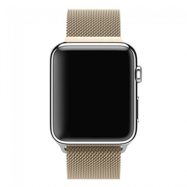 Apple Watch Band 38-40-41mm Milanese Loop Strap Henlein Series by Margoun - Champagne Gold