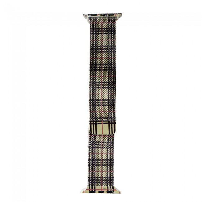 Apple Watch Band 42-44-45mm Milanese Loop Strap Henlein Series by Margoun - Checkered Pattern