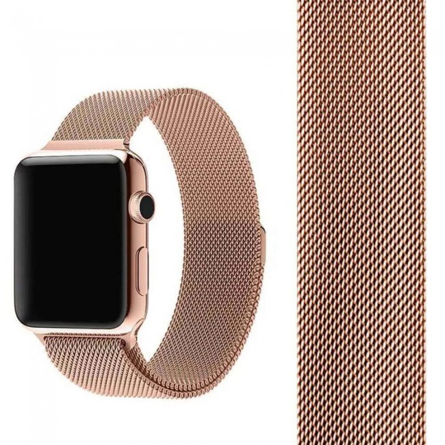 Apple Watch Band 38-40-41mm Milanese Loop Strap Henlein Series by Margoun - Retro Gold