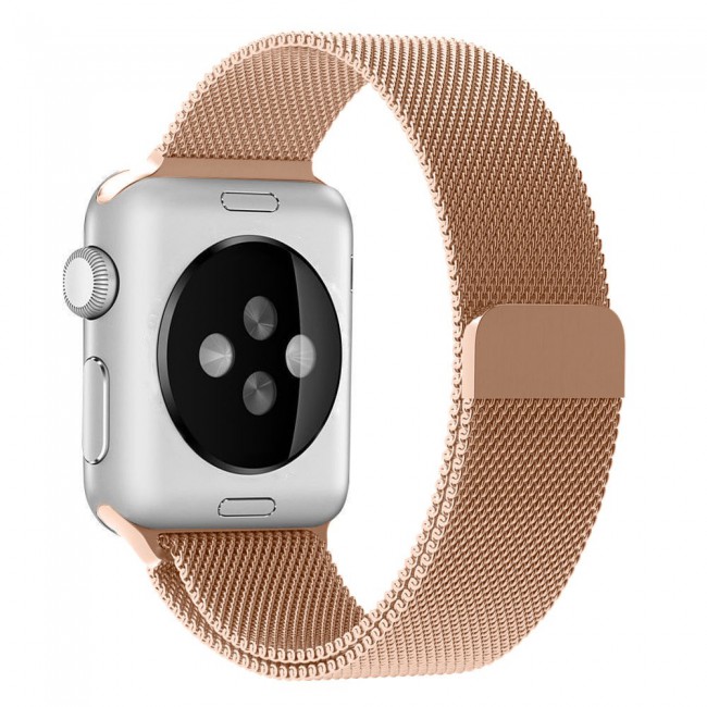 Apple Watch Band 38-40-41mm Milanese Loop Strap Henlein Series by Margoun - Retro Gold