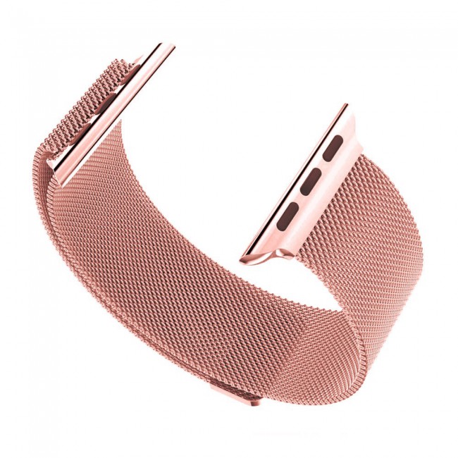 Apple Watch Band 38-40-41mm Milanese Loop Strap Henlein Series by Margoun - Rose Gold