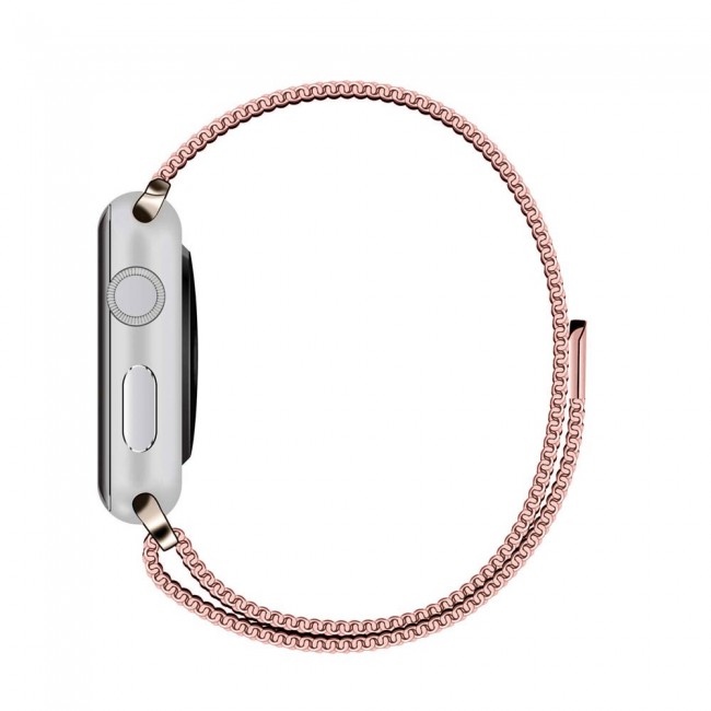 Apple Watch Band 38-40-41mm Milanese Loop Strap Henlein Series by Margoun - Rose Gold