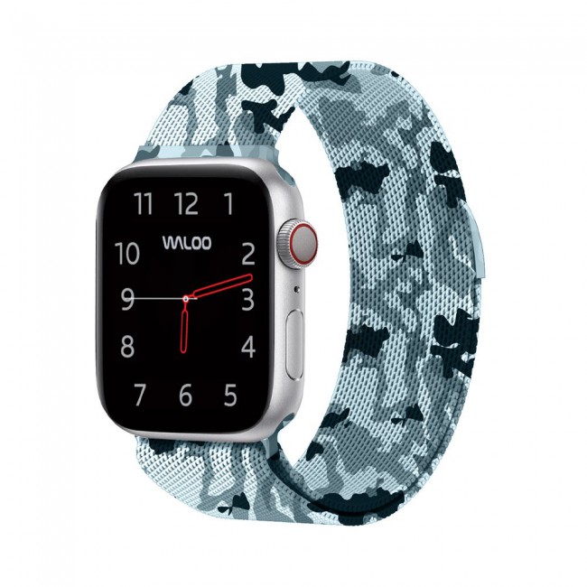 Margoun Apple Watch Band 38-40-41mm Milanese Loop Strap Henlein Series - Grey Camouflage