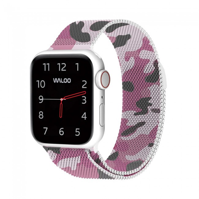 Margoun Apple Watch Band 38-40-41mm Milanese Loop Strap Henlein Series - Green Camouflage