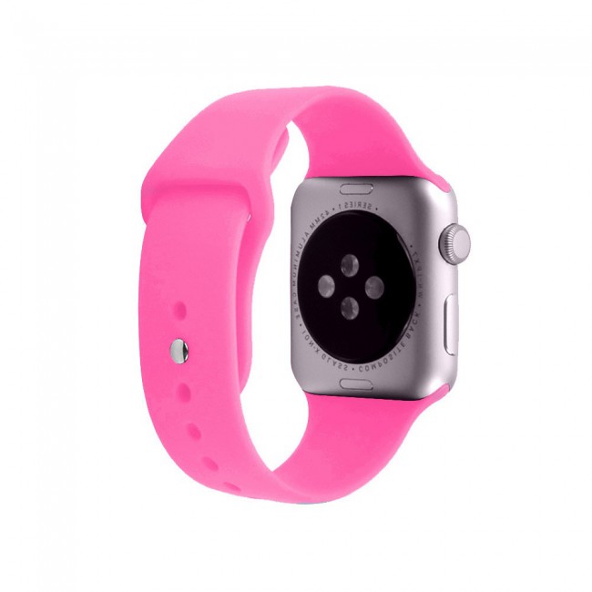Apple Watch Band 38-40-41mm Soft Silicone Sport Strap Henlein Series by Margoun - Barbie Pink