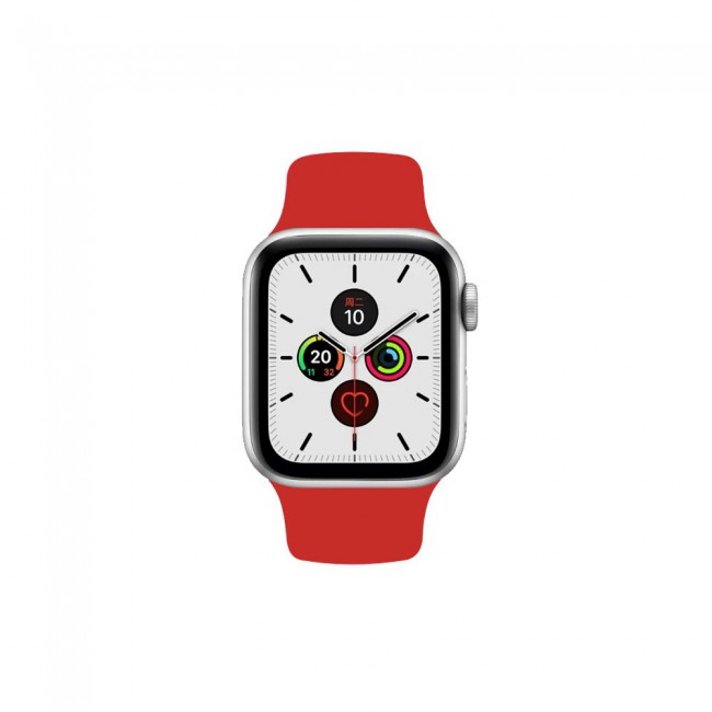 Apple Watch Band 38-40-41mm Soft Silicone Sport Strap Henlein Series by Margoun - Red