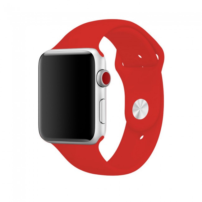 Apple Watch Band 38-40-41mm Soft Silicone Sport Strap Henlein Series by Margoun - Red