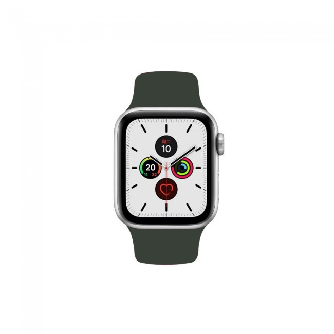 Apple Watch Band 38-40-41mm Soft Silicone Sport Strap Henlein Series by Margoun - Dark Olive