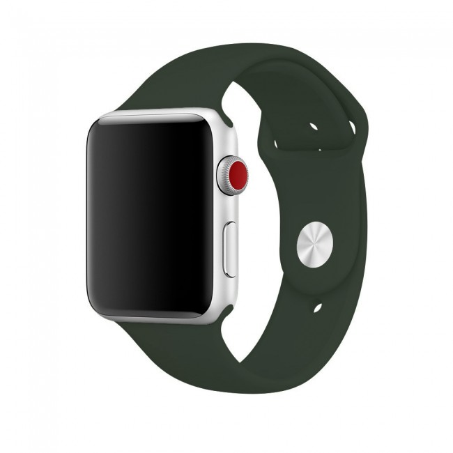 Apple Watch Band 38-40-41mm Soft Silicone Sport Strap Henlein Series by Margoun - Dark Olive