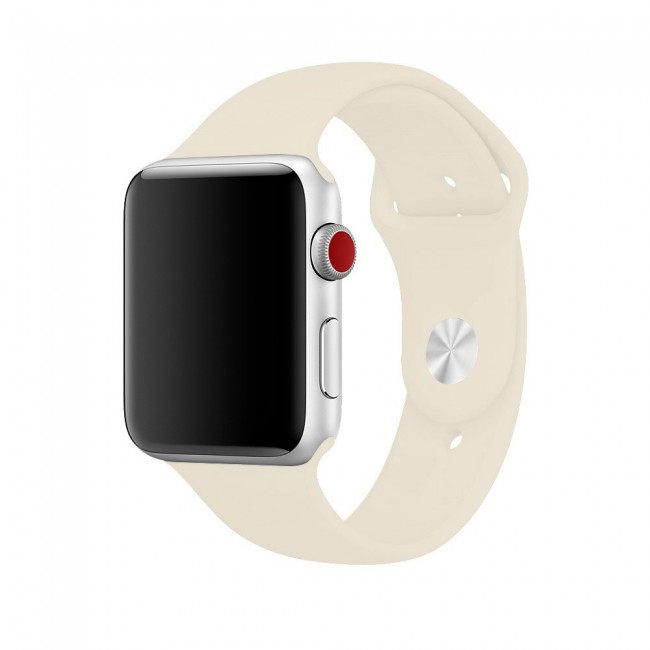 Apple Watch Band 38-40-41mm Soft Silicone Sport Strap Henlein Series by Margoun - Antique White