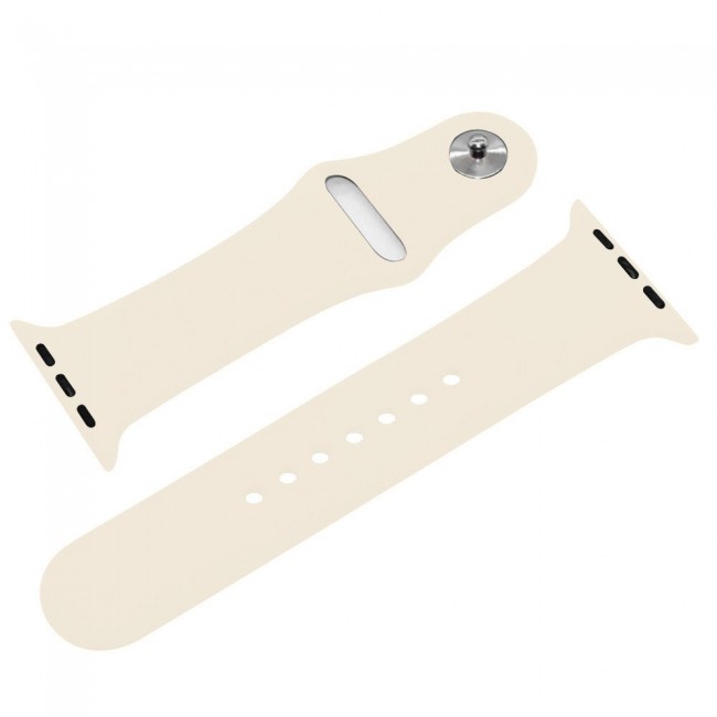 Apple Watch Band 38-40-41mm Soft Silicone Sport Strap Henlein Series by Margoun - Antique White