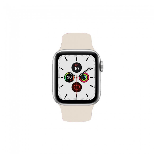 Apple Watch Band 38-40-41mm Soft Silicone Sport Strap Henlein Series by Margoun - Antique White