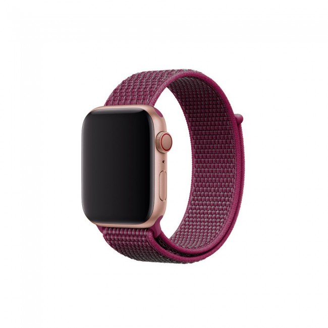 Apple Watch Band 38-40-41mm Nylon Sport Loop Strap Henlein Series by Margoun - Maroon Red