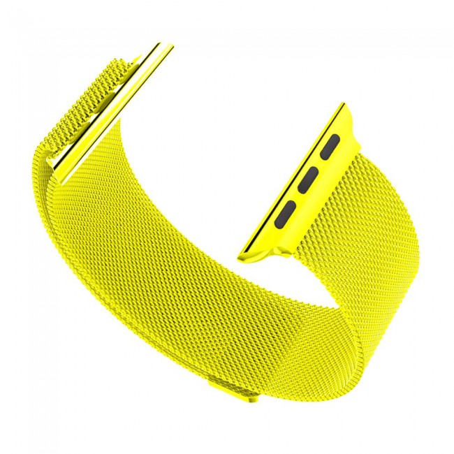 Apple Watch Band 42-44-45 mm Milanese Loop Strap Henlein Series by Margoun - Yellow