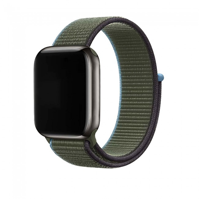 Apple Watch Band 42-44-45mm Nylon Sport Loop Strap Henlein Series by Margoun - Dark Olive Green